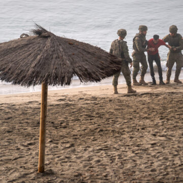 Spain installs sea barrier on Ceuta's border with Morocco after frontier rush that killed 67 Spain installs sea barrier on Ceuta's border with Morocco after frontier rush that killed 67